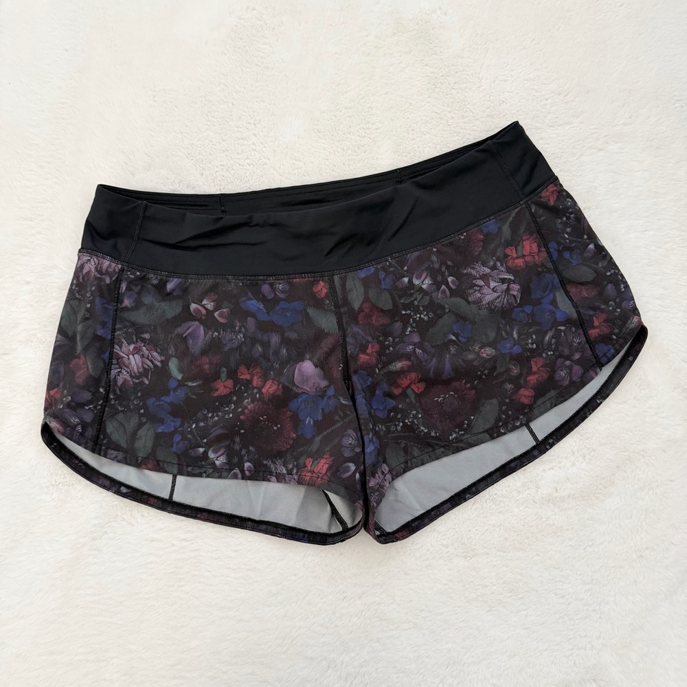 Lululemon Floral Speed Up Shorts 4”